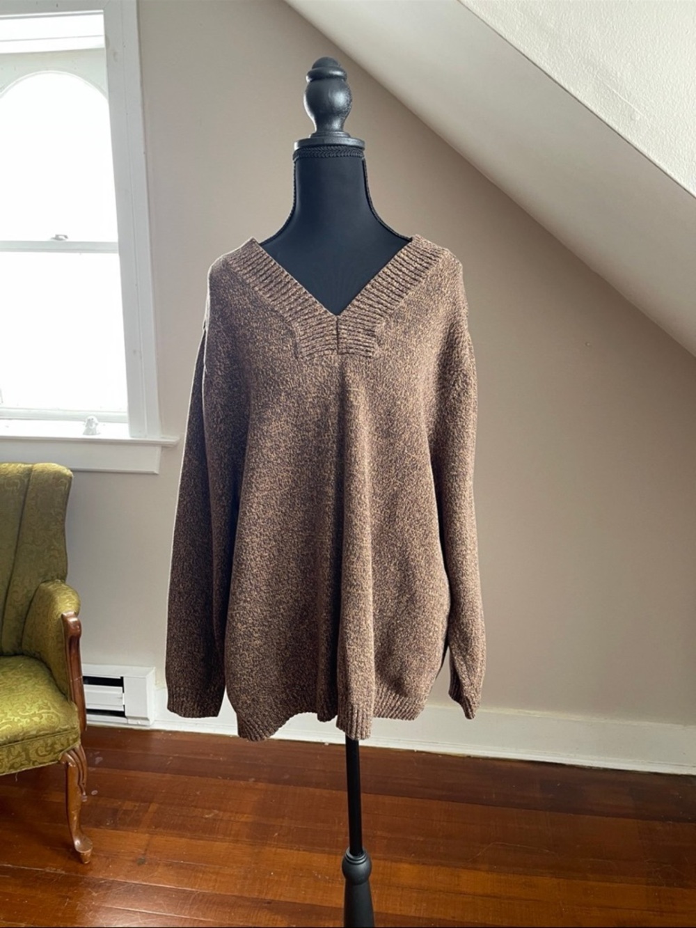 Fashion Bug Brown V-Neck Oversized Sweater